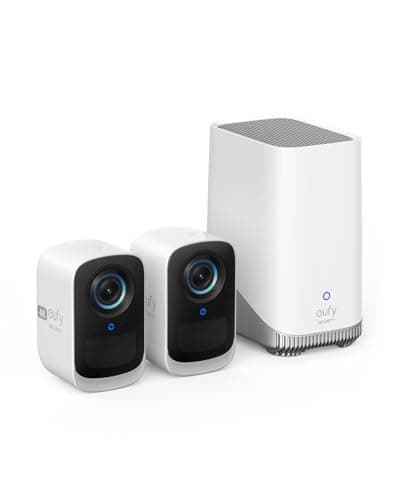 Image of eufy Security S300 eufyCam 3C 2-Cam Kit Security Camera Outdoor Wireless, 4K Camera, Expandable Local Storage Up To 16TB, Face Recognition AI, Spotlight, Color Night Vision, No Monthly Fee