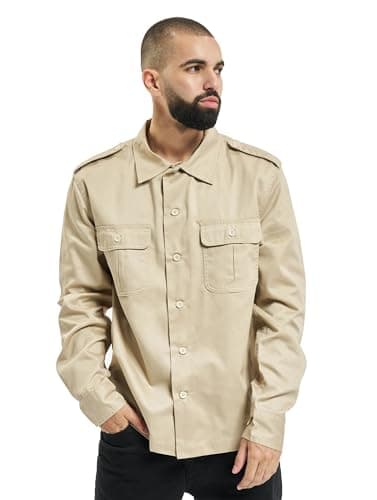Image of Brandit US Shirt Long Sleeve, color: beige, size: 4XL