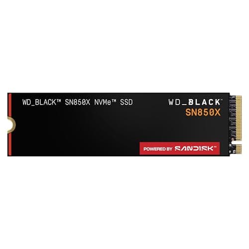 Image of WD_BLACK SN850X NVMe SSD 4TB (Up to 7,300 MB/s read speed, Up to 6,600 MB/s write speed, M.2 2280, PCIe Gen4, Gaming Storage Expansion, High Performance Internal solid state drive) POWERED BY SANDISK