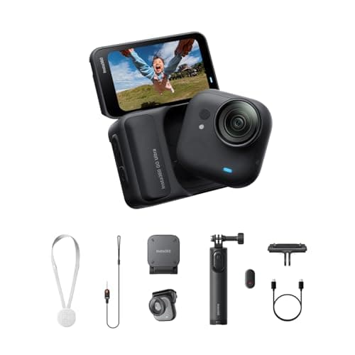 Image of Insta360 GO Ultra Family Bundle (Midnight Black) - Tiny Hands-Free 4K Cam, Lightweight & Portable, Low Light Excellence, Mount Anywhere, FlowState Stabilization, 200 Min Battery Life