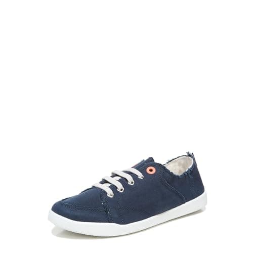 Image of Vionic Womens Pismo Lace-Up Trainers Medium Fit UK 3, Dark Blue Fabric