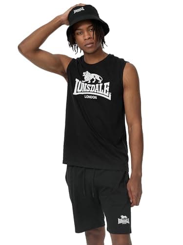 Image of Lonsdale Men's Allanton Tracksuit, Black/White, XXXXXL