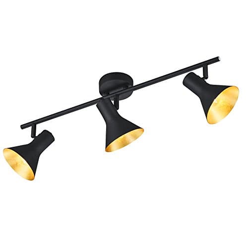 Image of Reality Lamps, spot lamp, Metal, Black/Gold Light Bar 3-Flame Black/Gold