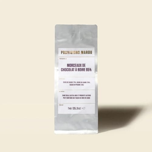 Image of MAROU – Drinking Chocolate 85% Cacao Chunks | 3 Ingredients Only | No Preservative, Gluten Free | 1 kg Resealable Pouch | Single Origin Vietnam