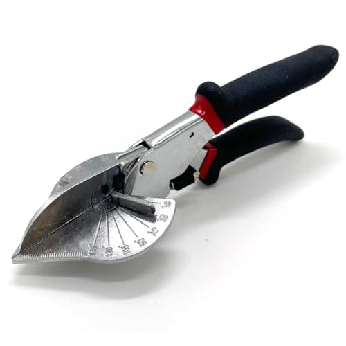 Image of Multi Angle Miter Shear Cutter Hand Tools,45-135 Degree Adjustable Angle Scissors Trim Shears Tools for Vinyl Wood Molding Trim