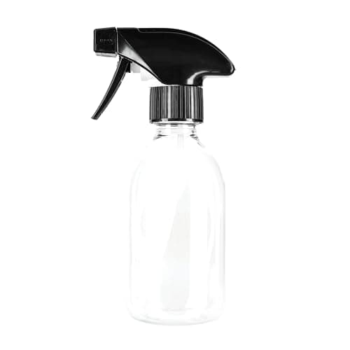 Image of TEC Spray Bottles 250ml Black Sprayer 30% RPET Refillable Clear Compact Plastic Bottle UK Made for Water, Cleaning, Laundry, Gardening & Ironing
