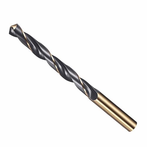 Image of CoCud Drill Bit, 12mm Cutting Diameter, 4341 HSS Jobber Bits Gold and Black 118° Cutting Angle - (Applications: for Drilling Plastic Wood Soft Metal), 1-Pieces