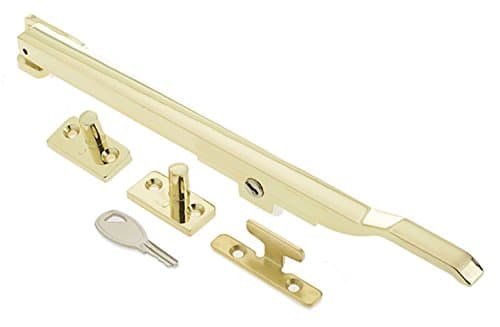 Image of Modern Contemporary Design Lockable Casement Window Stay 10" 250mm (Polished Brass)