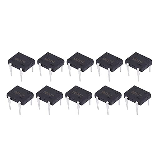 Image of DEWIN Bridge Rectifier, DB107 1A 1000V Bridge Rectifiers Lead Diode for Household Appliances Industrial Electronic Circuit (10 Pcs)