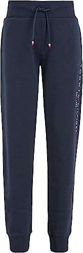 Image of Tommy Hilfiger Kids’ Unisex Essential Organic Cotton Jogging Bottoms, Blue (Twilight Navy), 24 Months