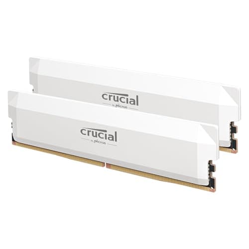 Image of Crucial Pro DDR5 RAM 32GB Kit (2x16GB) 6000MHz CL36, Overclocking Gaming, Intel XMP 3.0 / AMD EXPO, Computer Memory (PC), White - CP2K16G60C36U5W