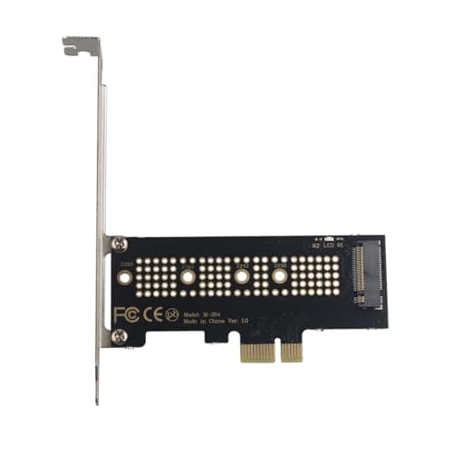 Image of HALJIA M.2 NVME to PCIE X1 Adapter Card Low Profile PCIE 3.0 Lane M Key NVME NGFF SSD M.2 SATA III for 2230 2242 2260 2280 Expansion Card PCIE X1 Installation