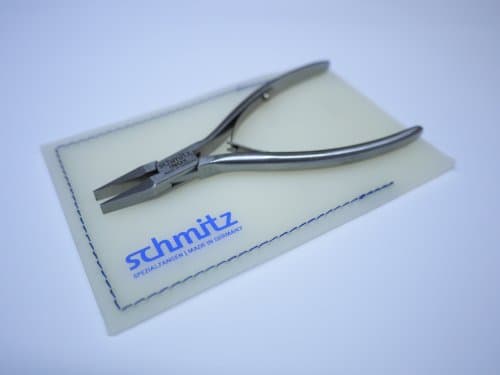 Image of Flat Nose Pliers 4.3/4'' | schmitz 4221FP00RF | Short, Straight and Smooth Jaws | INOX - Stainless Steel | Box Joint for Professionals | Made in Germany - Solingen