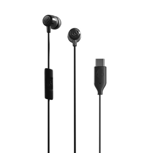Image of Skullcandy Jib USB-C Wired Earbuds with Noise Isolating Fit, In-Line Microphone Call and Track Control for iPhone Android, Ear Gel Sizes Included for Custom Fit - Black