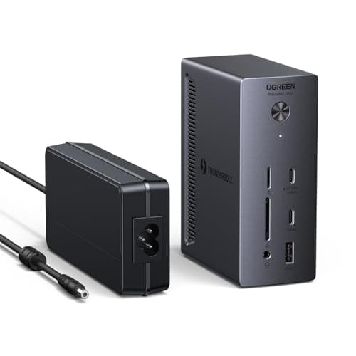 Image of UGREEN Thunderbolt 4 Docking Station, 13-in-1 Revodok Max TB4 Dock, 3x 40Gbps TBT4, Single 8K, Dual 4K@60Hz, Up to 96W Laptop Charging, 20W USB-C, 1GbE, SD/TF for TBT4/3 MacBooks and Windows Laptops