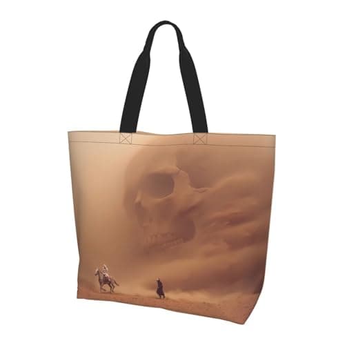 Image of JZMTY Fashion Unique Skull storm Tote Bag for Women - Light Crossbody Shopping Bag for Daily Use
