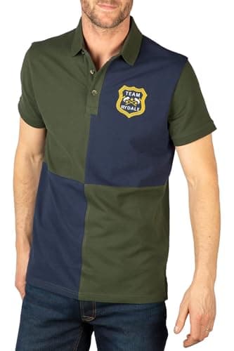 Image of Rydale Mens Quartered Polo Shirt Rugby Sports Shirts Cotton Short Sleeved Top (UK, Alpha, L, Regular, Regular, Olive)