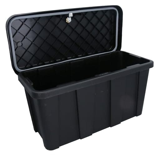 Image of AB Tools Trailer Truck Plastic Lockable Tool Box Chest Locker Storage 21.5” x 12” x 10”