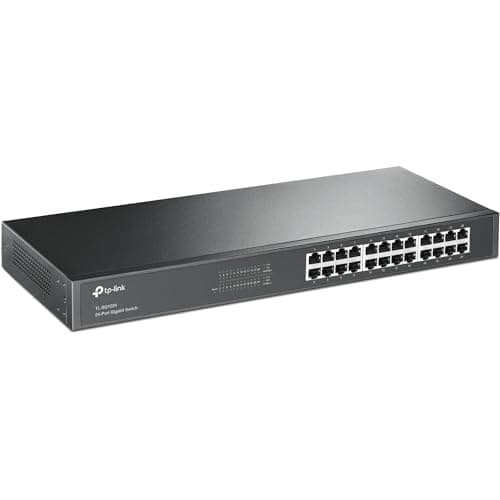 Image of TP-Link 24-Port Unmanaged Gigabit Ethernet Switch, Steel Case Ethernet Splitter, Desktop & Rackmount, Plug-in-play,Energy-Saving (TL-SG1024)
