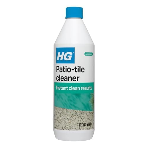 Image of HG Patio Tile Cleaner – Concentrated Outdoor Floor Cleaner for Terraces & Paving – Removes Dirt, Algae & Stains from Concrete, Gravel & Stone Tiles – Fast-Acting Formula – 1 Litre