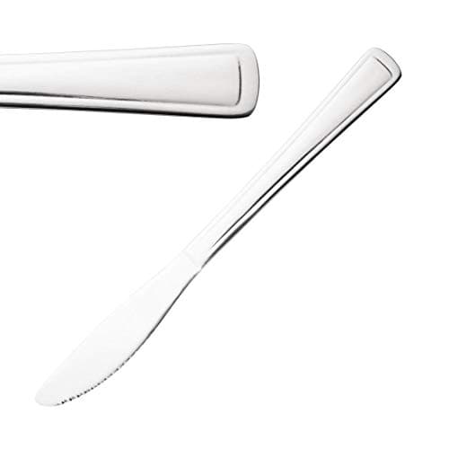 Image of NISBETS Essentials Table Knife (12 Pack) - Stainless Steel, Dishwasher Safe, Dinnerware Knife Set FA564