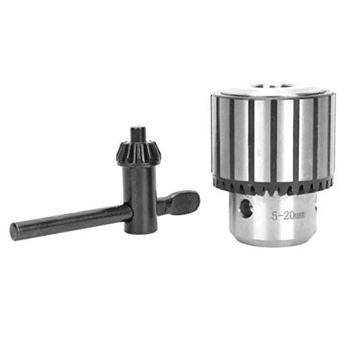 Image of Heavy Duty Drill Chuck with Chuck Key, 5-20mm (B22) Key Type Lathe Drill Chuck for Metalwork CNC Lathe Bench Drill