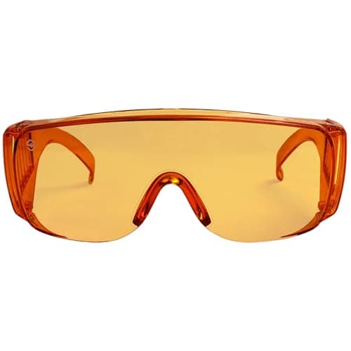 Image of SKRUBZ UV protective eyewear Safety Glasses | Safety Goggles | Eye Protection Glasses | Protective Glasses | Safety Glasses for Work | Protective Goggles | Safety Goggles Adult (Orange)