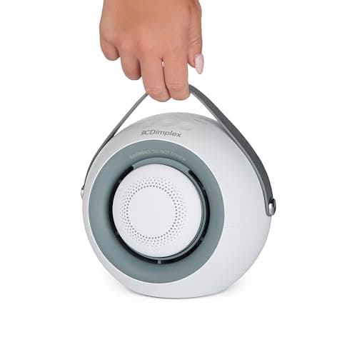 Image of Dimplex DDF390 Desk Friend PTC Ceramic Fan Heater With Magnetic Handwarmer and Leatherette Carry Handle - White
