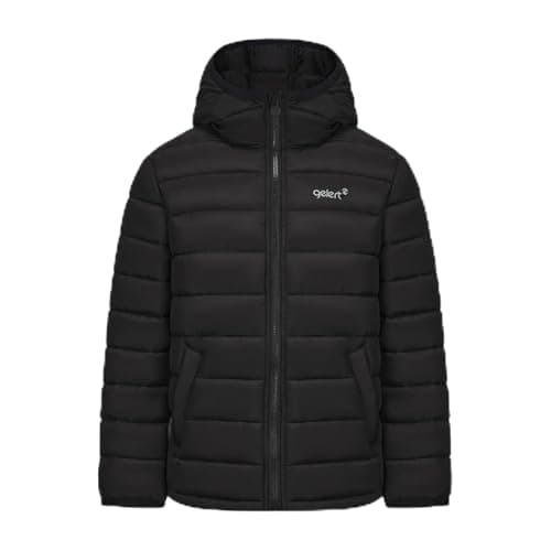 Image of Gelert Mens Hooded Long Sleeve Insulated Puffer Jacket Grey/black XL