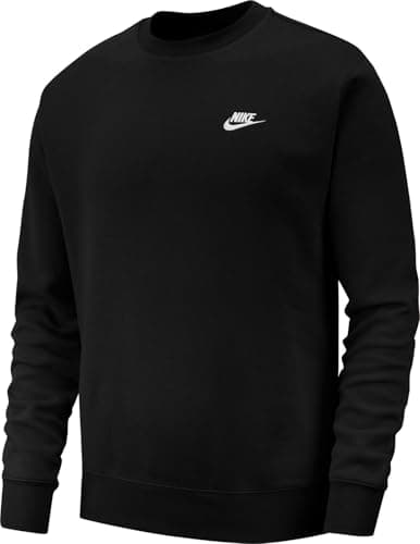 Image of Nike CW6902-010 M NK FLC PARK20 CREW Sweatshirt Men's BLACK/WHITE Size XXL