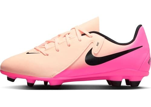 Image of Nike Boys Jr. Phantom Gx Ii Club Fg/Mg Football Shoe, Crimson Tint Black Pink Blast, 5 UK