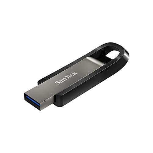 Image of SANDISK Extreme Go USB 3.2 Flash Drive 128GB (Up to 395MB/s read speeds, High speed memory stick, SANDISK Secure Access, RescuePRO Deluxe, durable casing) Black