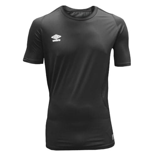 Image of Umbro Men's Core Short Sleeve Crew Base Layer - Black, Large