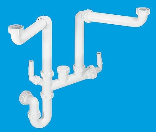 Image of Mcalpine 1 1/2in Double Bowl Space Saver Kit - SSK2