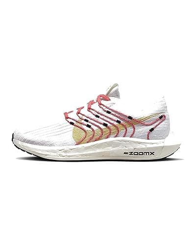 Image of NIKE Pegasus Turbo Flyknit Next Nature Women's Trainers Sneakers Running Shoes DM3414 (White/Sea Coral/Black/Topaz Gold 100) UK5.5 (39)