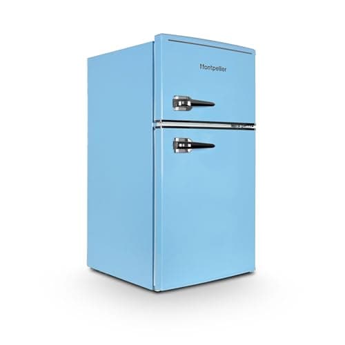 Image of Montpellier MAB2035EPB Blue Retro Undercounter Fridge Freezer