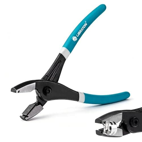 Image of Libraton Multi-Directional Hose Clamp Pliers, Hose Clamp Removal Tool Automotive Repair Plier for Fuel Lines Brake Line, Radiator Coolant Clamping, Flexible Spring Clamping Tool