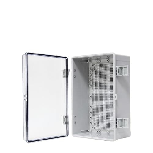 Image of IP66 Waterproof ABS Plastic Junction Box Enclosure with Hinge Buckle(220x170x110mm,Grey cover)