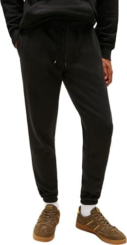 Image of Tommy Jeans Men's Flag Slim Fit Jogging Bottoms with Drawstring, Black (Black), XXL