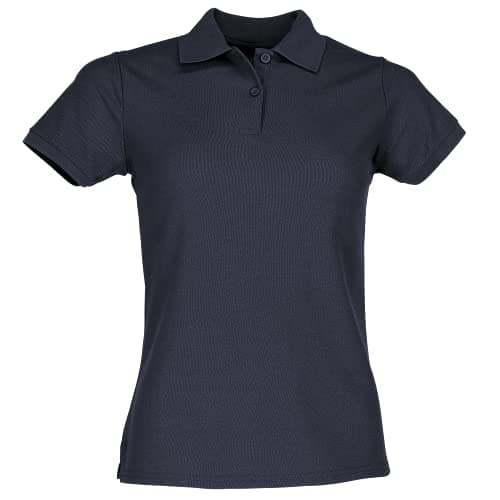 Image of Fruit of the Loom SS86 Womens Fit Pique Short Sleeve Polo Shirt Deep Navy M