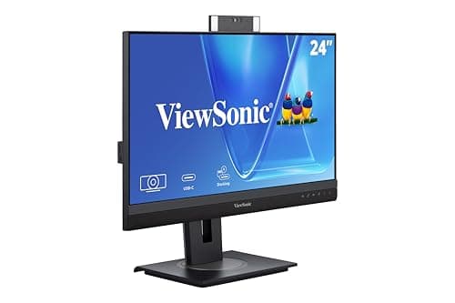 Image of ViewSonic VG2457V 24" 1080P Video Conference Port Monitor with IR Webcam Compatible with Windows Hello, Advanced Ergonomics and USB-C 90W for Home and Office