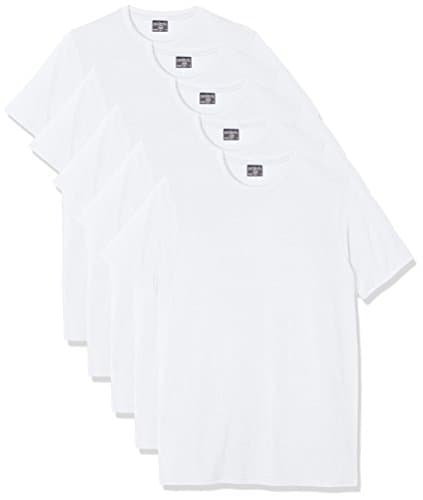 Image of Kustom Kit Men's Kk504 Slim Fit Plain Crew Neck Short Sleeve 5 T - Shirt, White, X-Large