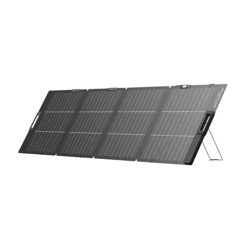 Image of EF EcoFlow 220W Lightweight Portable Solar Panel, Bifacial Design Up to 25% Conversion Efficiency, N-Type Solar Cell, Kickstand, Built-in XT60 Cable, Integrated Solar Angle Guide, IP68 Waterproof