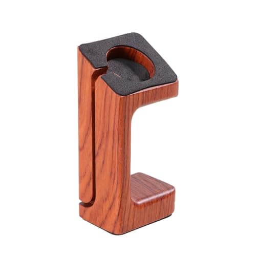 Image of Hemobllo Wooden Smart Watch Charging Dock Station Holder with Intelligent Chip Protection Compact Hand Free Charging Mount for Wearable Devices
