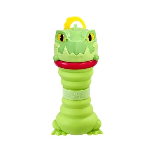 Image of Bottle Besteez: Chill-Rex Green | Collapsible 360ml Reusable Bottle | Drip Resistant & Leakproof Kids Water Bottle | Ideal for Back to School | BPA Free, Mixed