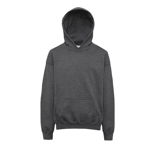 Image of Gildan Heavy Blend Childrens Unisex Hooded Sweatshirt Top / Hoodie (L) (Dark Heather)