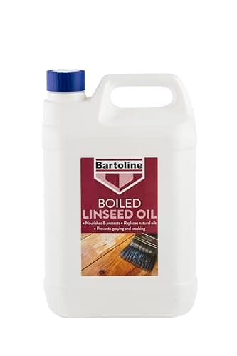 Image of Bartoline Boiled Linseed Oil 5L – Fast-Drying Wood Treatment for Softwood Garden Furniture, Nourishes, Restores & Protects Outdoor Timber - Weather-Resistant Finish