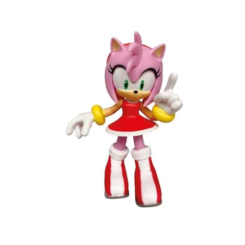 Image of Comansi, Amy Rose Sonic Figure, Sonic the Hedgehog Collection, Plastic Hand-Painted Toys, Non-Articulated Display, Perfect for Kids and Cake Topper Party Decorations, Birthday Gift, 9 Cm