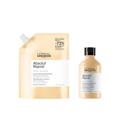 Image of L'Oréal Professionnel Absolut Repair Shampoo 300ml and Refill pack 500ml for dry hair and damaged hair
