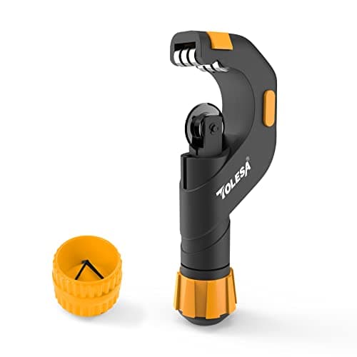 Image of TOLESA Pipe Cutter 5-50mm, Heavy Duty Copper Tube Cutter with Deburring Tool Inner-Outer Reamer Conduit Cutter Plumbing Tools for Cutting Copper Brass Aluminum Thin Stainless Steel Pipe
